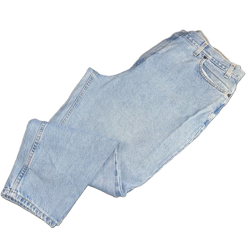 Vintage 2002 Levi's 550 Relaxed Fit Tapered Leg Jeans Light Wash Plus Size 22S